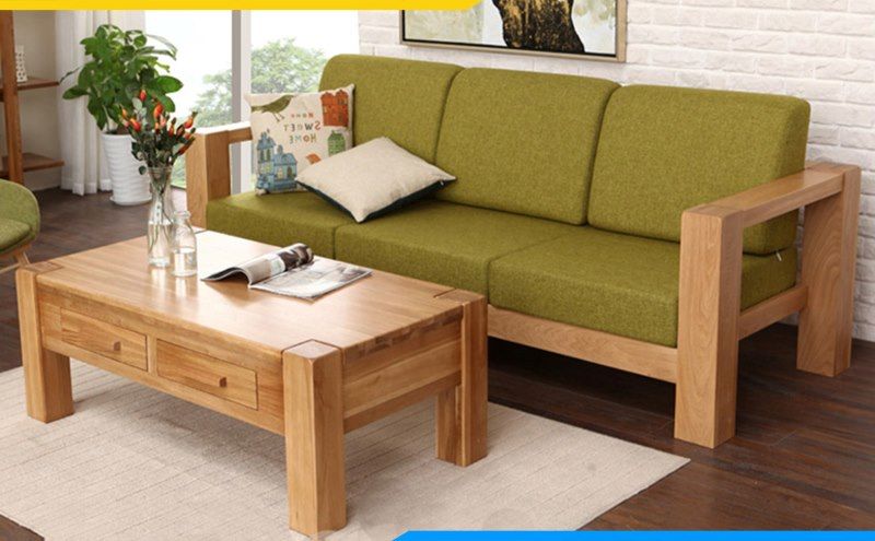 Mẫu bàn ghế sofa tân cổ điển có tựa lưng và tay vịn cao